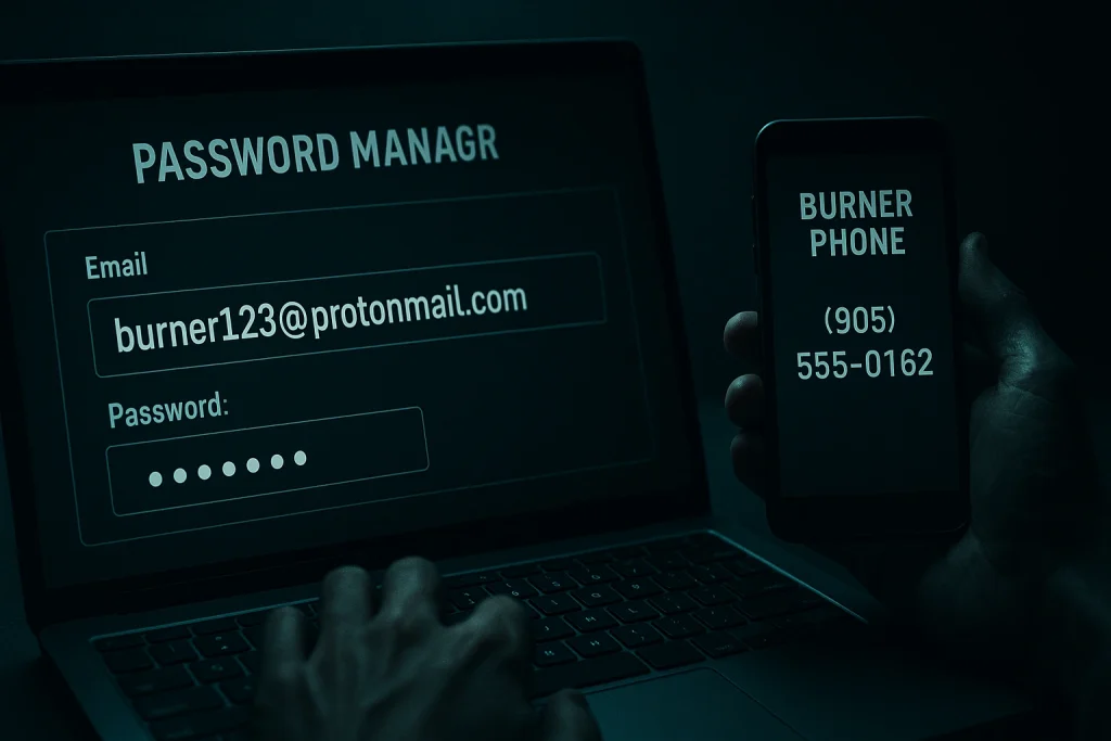 Set up a burner phone and email